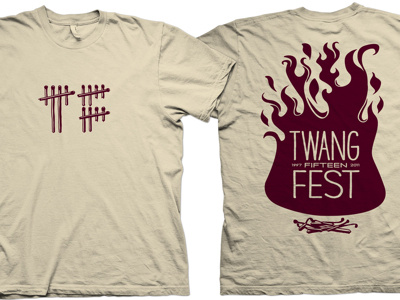 Twangfest 15 t-shirt concert illustration music t shirt