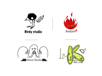 logos six logos illustrated