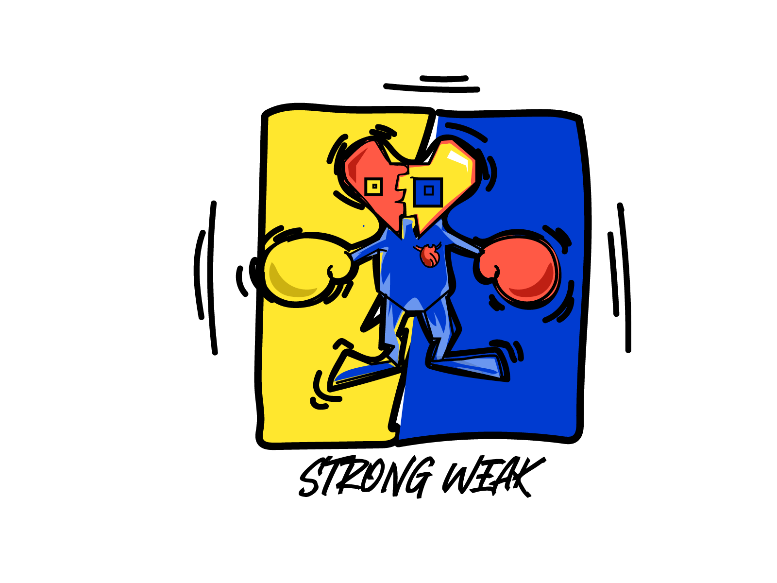 strong weak logo by Régis Balader on Dribbble