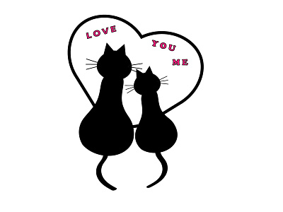 cat love 1 animation art branding design flat graphic design illustration illustrator typography ux