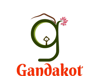 Gandakot Village Resort branding design graphic design illustration logo typography vector