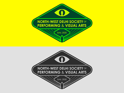 North West Delhi Society of Visual & Performing Arts branding design logo minimal