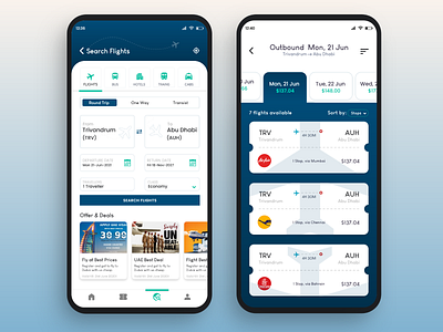 Flight booking - User Interface