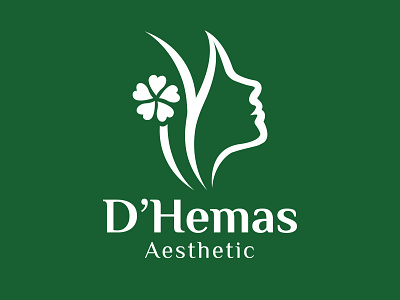 D'Hemas Aesthetic - Beauty Clinic Logo beauty logo branding design elegant logo graphic design illustration logo