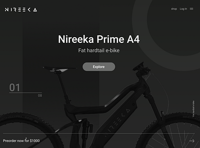 Nireeka web page bike branding design graphic design midern minimal nireeka product design redesign ui ui design ui ux uidesign ux web web page