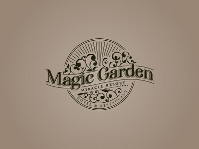 Logo design for the resort Magic Garden branding design illustrator logo logo design logo design branding logo design concept logo designer logodesign logos