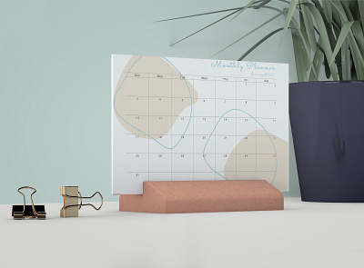 Monthly Planner. Adobe Illustrator. branding design flat graphic design illustration minimal vector