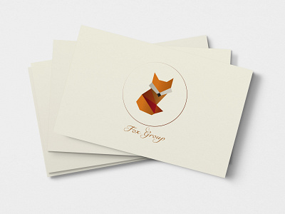 Fox logo business card design.