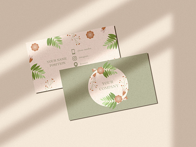 Delicate floral design of the card. Adobe Illustration