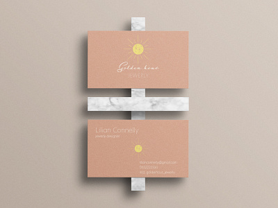 Business card design for jewelry designer. Adobe Illustrator