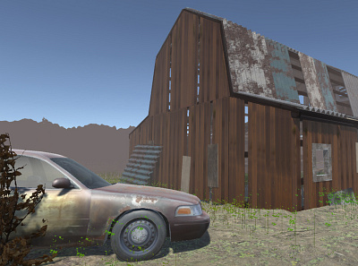 Apocalyptic barn. 3d 3d art 3d artist 3denvironment 3dmodelling conceptart game