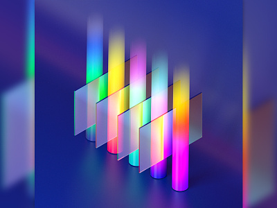 Relaxing Vibes 3d abstract c4d cinema4d clean colorful design minimal nft redshift redshift3d