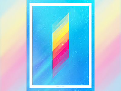 Flavors clean illustrator minimal poster rainbow simple