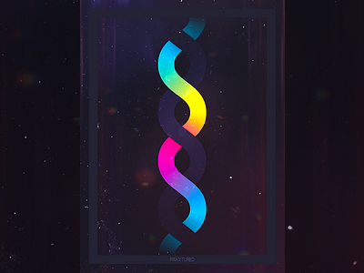 String Theory clean illustrator minimal poster rainbow simple