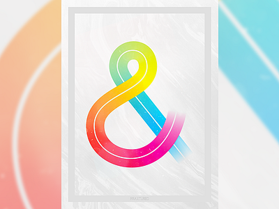 Ampersand clean illustrator minimal poster rainbow simple