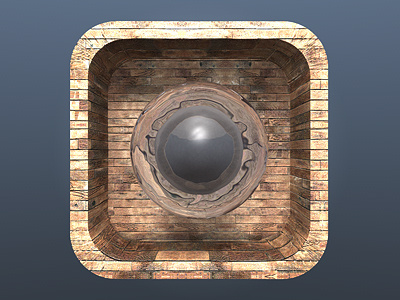 Just for Fun 3d app c4d chrome icon reflection wood