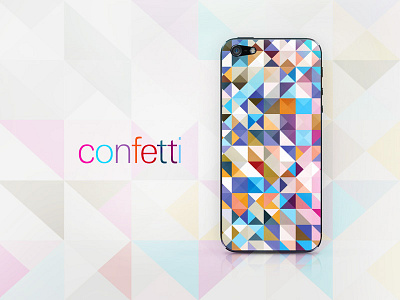 confetti colors pattern squares triangles