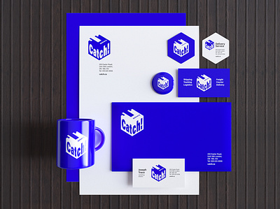 Package delivery company. Identity design 3d badge blank blue branding business business card corporate delivery design envelope graphic design identity label logistics logo logotype stationery typography vector