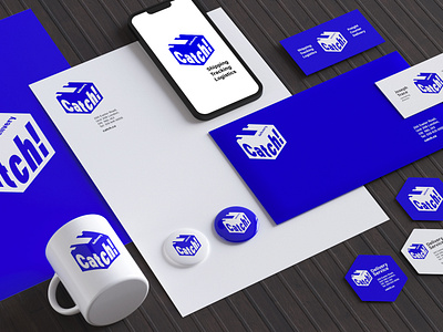 Delivery company - identity design 3d blue branding business card catch corporate delivery design envelope envelope deisgn graphic design greeting card identity illustration logistic logo logotype office supplies stationery typography