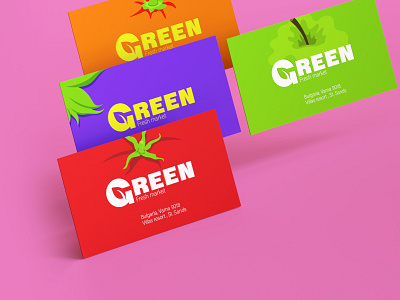 «Green» - local food market design branding business card corporate delivery design eco eco food food fresh fruit graphic design green identity logo market natural orange typography vegan vegetable