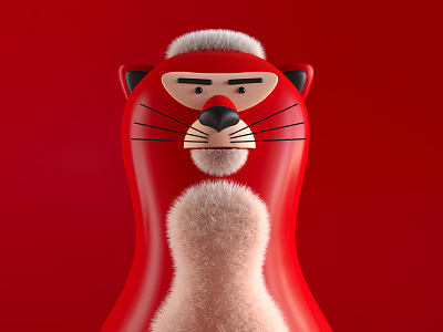 Ruby is a slightly cheeky cartoon cat 3d angry animal art cartoon cartoon cat cat cats character cheeky design domestic car funny fur graphic design illustration kitten kitty red token