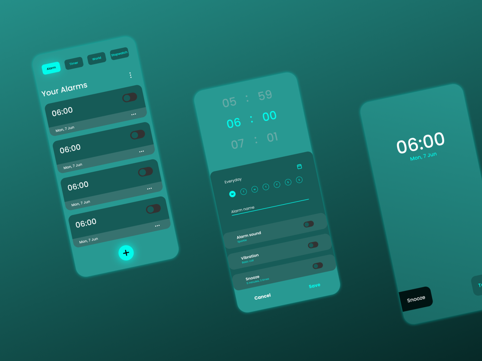 Alarm App by ANSH MAGON on Dribbble