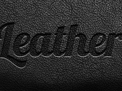 Leather design illustration leather photoshop texture typography word