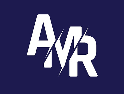 Amr Logo blue colors design illustration logo photoshop typography vector word