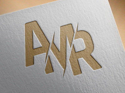 Amr logo on paper colors design illustration logo photoshop typography word