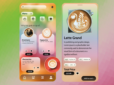 Trendy Coffee&Dessert App Design (2021)