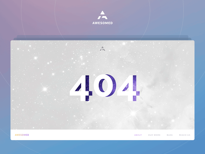 Awesomed.co 404 page 404 design error homepage webdesign