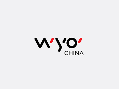 Wyo China Logo branding business china identity logo marketing red stationery