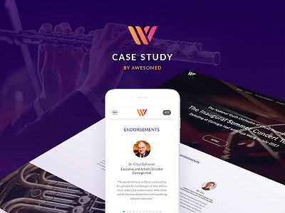 W Conservatory - Audition music portal landing page applicant instruments judgement landing music orchestra platform student study talent tuition website