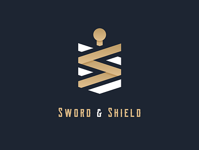 Sword and Shield graphic design logo s logo shield logo sword logo