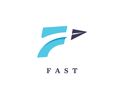 Fast Flying F logo flying logos logotype minimal planes