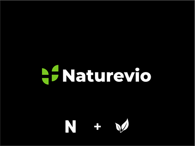 Naturevio brand branding business design flat flatdesign flatlogo graphic design lettermark logo logodesign mark monogram nature naturelogo simple