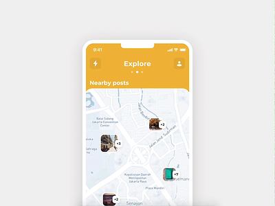 Social Media Platform animation app app design explore feature interaction ios map mapping media modern photo post pride social social app social network ui ux video