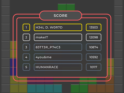 Arcade leaderboard