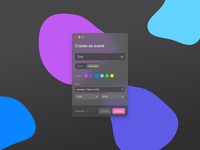 Create event modal