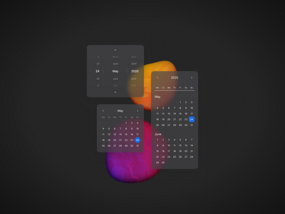 Date Picker styles calendar date design element mobile picker ui web