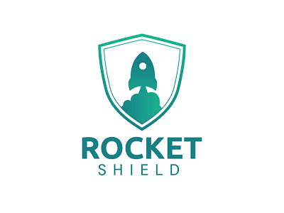 ROCKET SHEILD app branding design flat graphic design icon logo minimal vector web