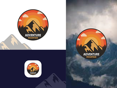 Mountain Badge Logo badgelogo beautiful branding circlelogo design flat graphic design illustration logo minimal mountain mountainlogo vector