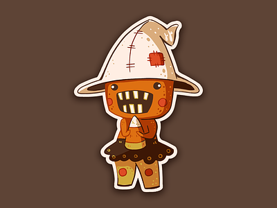 Candy Corn Creature candy candycorn halloween monster spooky stickermule