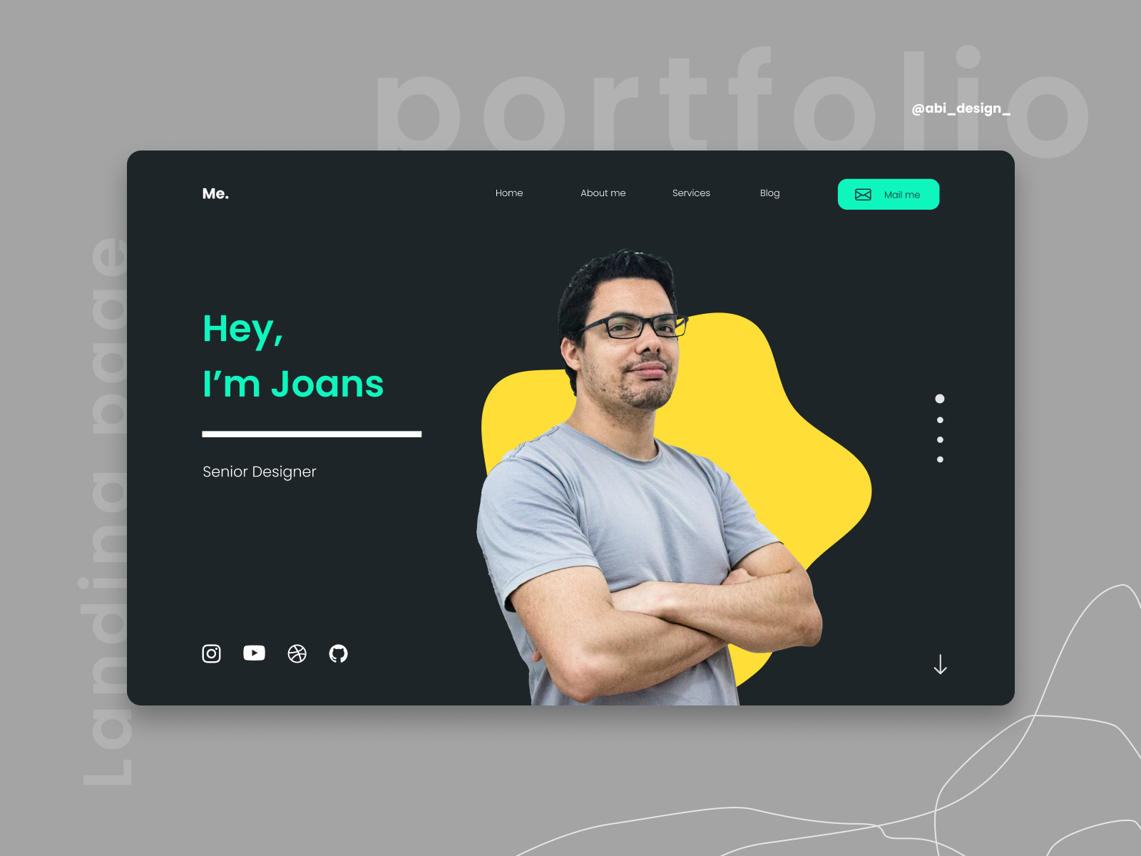 Portfolio Design by Abilash R on Dribbble
