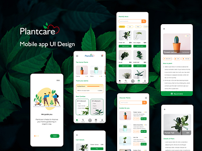 Plantcare Mobile app UI Design design mobileapp plant ui