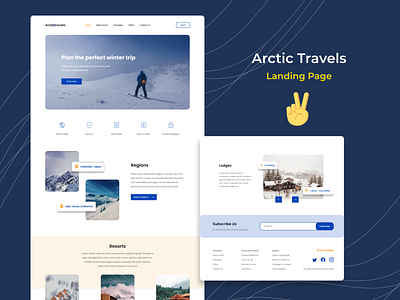 Arctic Travels - Landing Page app arctic travels branding design landing page ui