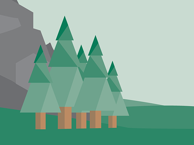 Some Trees forest hexagon illustration nature trees triangle vector