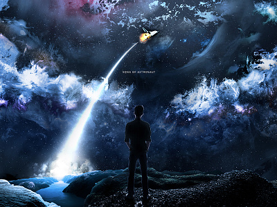 SONG OF ASTRONAUT matte painting photoshop