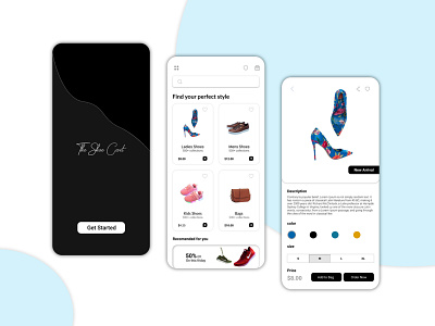 Shoe Shop - Mobile App android app app design graphic design ios design mobile app mobile design screens design ux