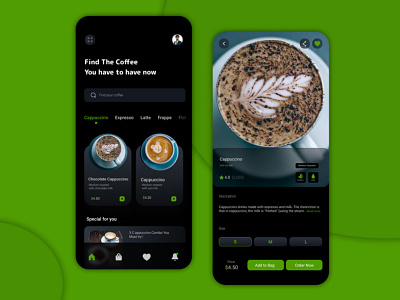 Mobile app - Coffee shop android app app design coffee shope app design ios design landing page mobile app ui ux